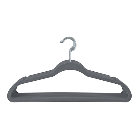 Simplify Slim Velvet Suit Hangers in Grey, 25PK 23240-GREY